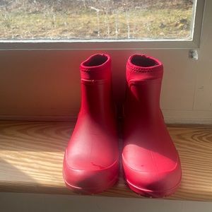 Red Ralph Lauren ankle high rain boots